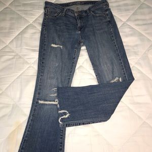 Custom distressed vintage mom jeans